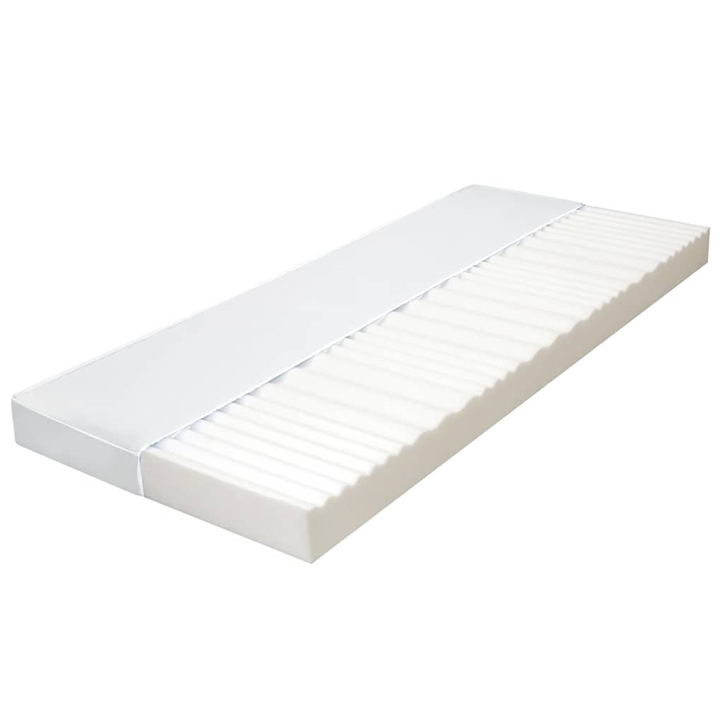vidaXL Materac, 120x200 cm, 7 stref, pianka PU, 10 cm, H2 H3