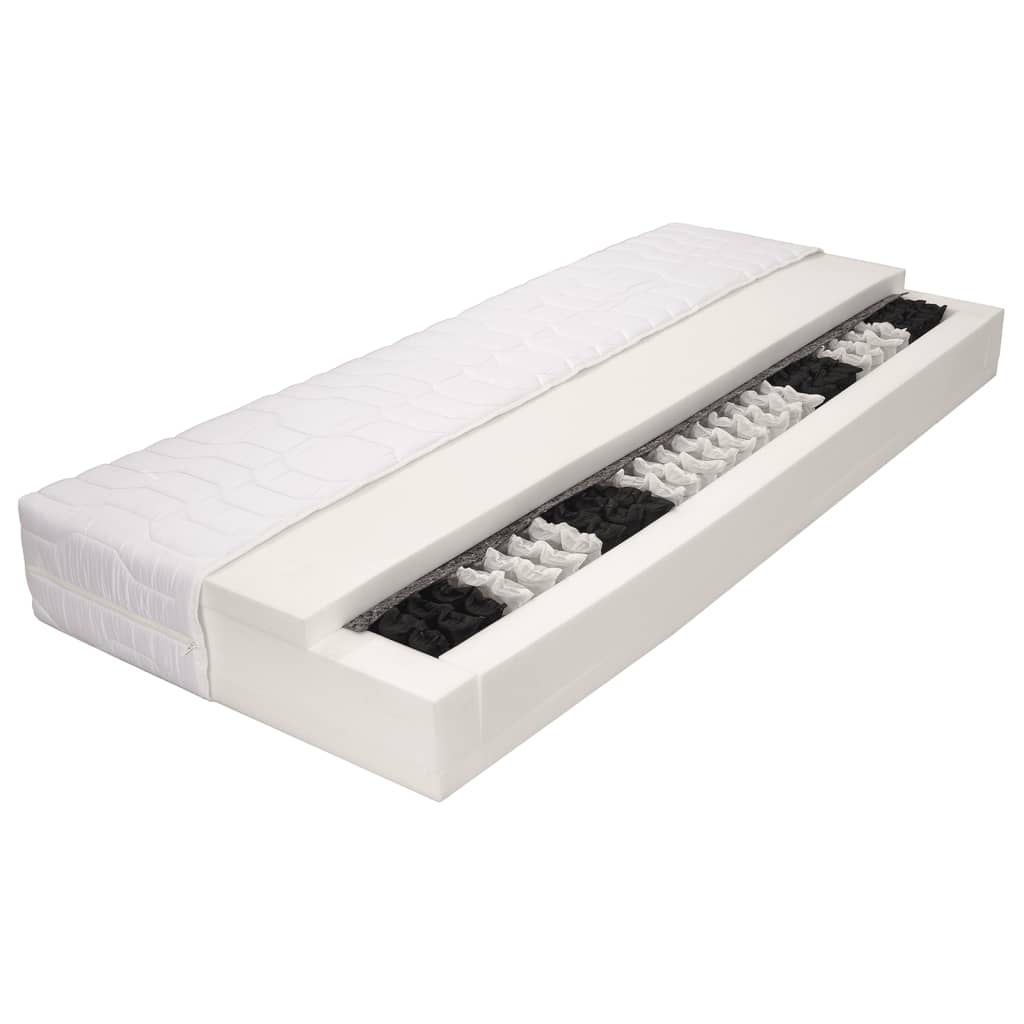 vidaXL Materac, 90x200 cm, 7 stref, sprężyny kieszeniowe, 20 cm, H2