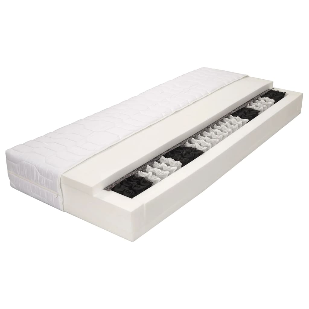 vidaXL Materac, 90x200 cm, 7 stref, sprężyny kieszeniowe, 20 cm, H3