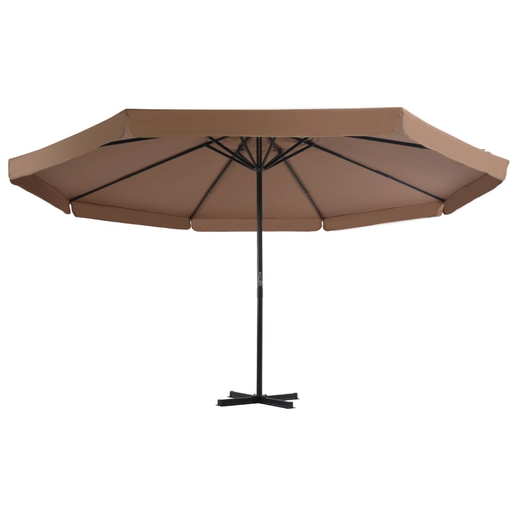 vidaXL Parasol ogrodowy z przenośną podstawą, taupe