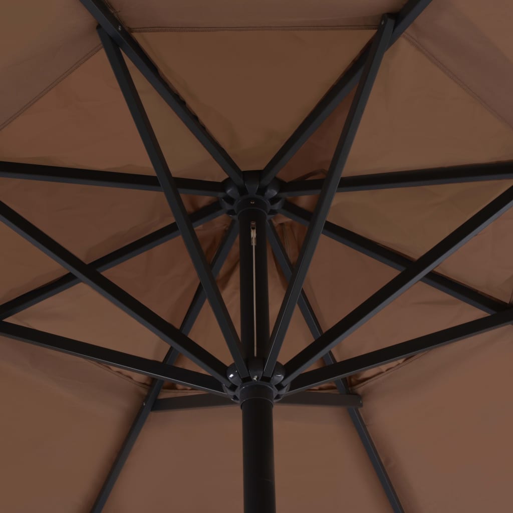 vidaXL Parasol ogrodowy z przenośną podstawą, taupe