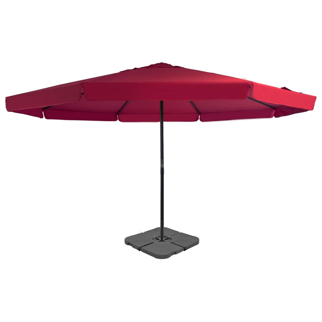 vidaXL Parasol ogrodowy z przenośną podstawą, czerwony
