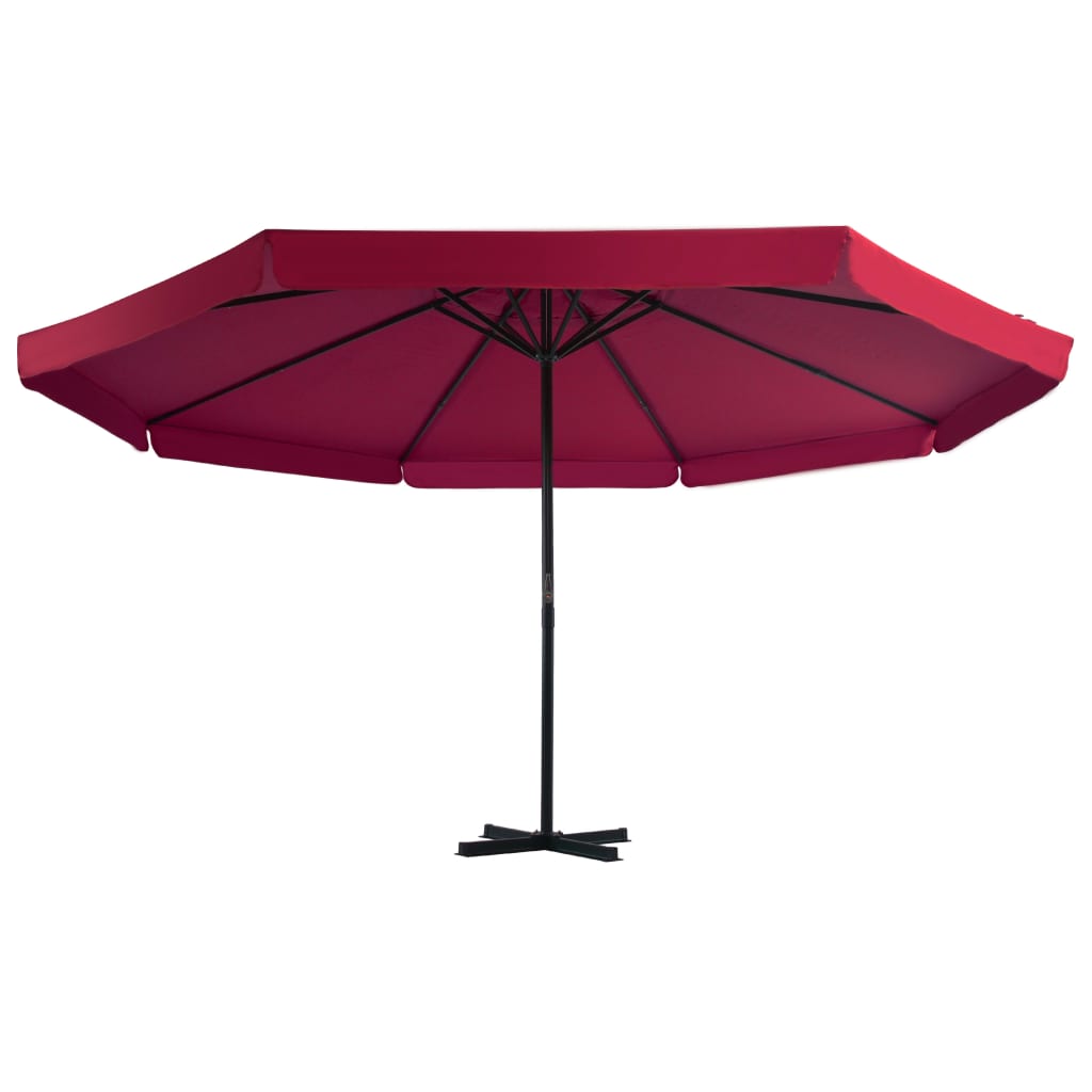 vidaXL Parasol ogrodowy z przenośną podstawą, czerwony
