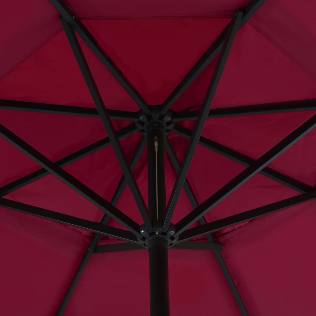 vidaXL Parasol ogrodowy z przenośną podstawą, czerwony