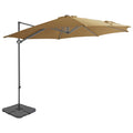 vidaXL Parasol ogrodowy z przenośną podstawą, taupe