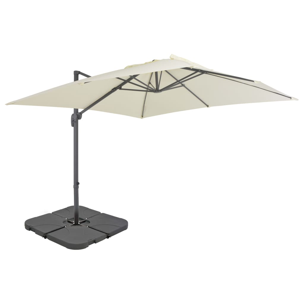 vidaXL Parasol ogrodowy z przenośną podstawą, piaskowy