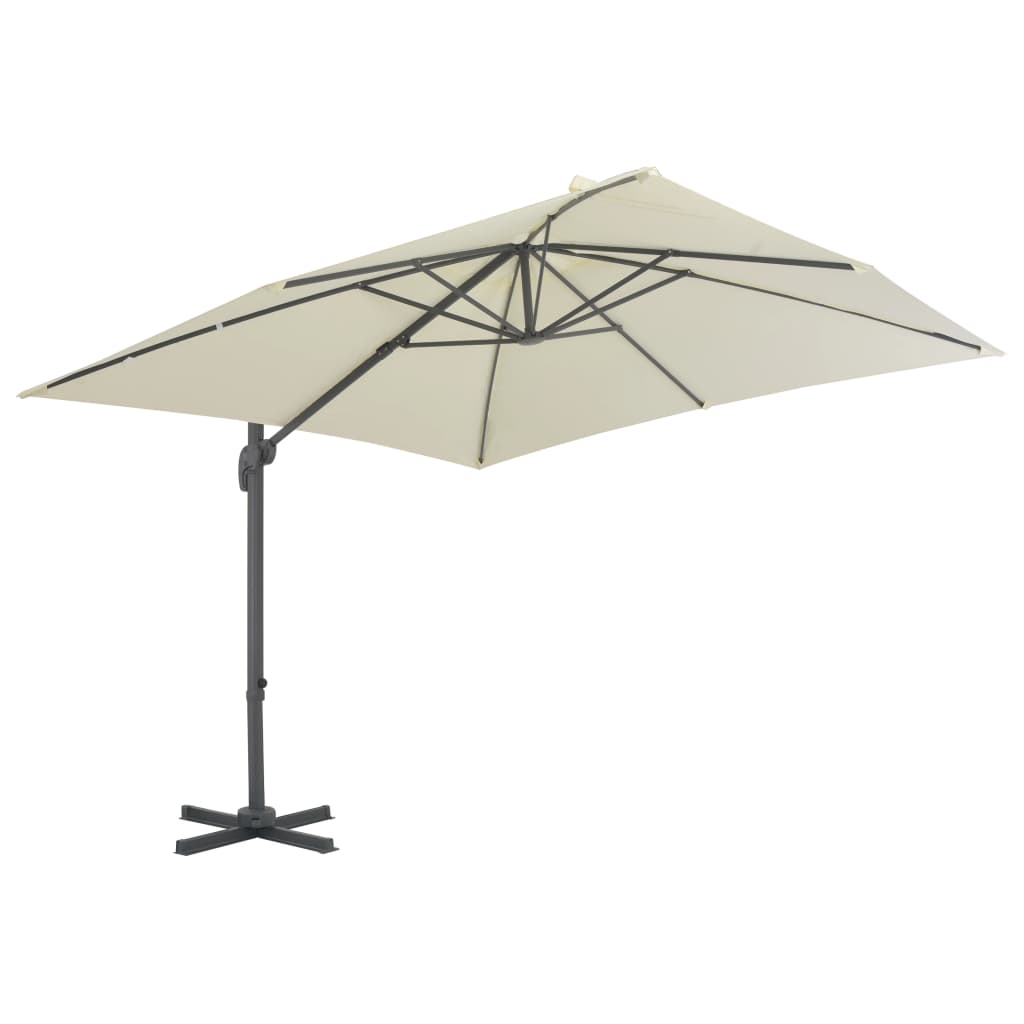 vidaXL Parasol ogrodowy z przenośną podstawą, piaskowy