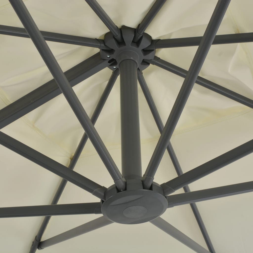 vidaXL Parasol ogrodowy z przenośną podstawą, piaskowy