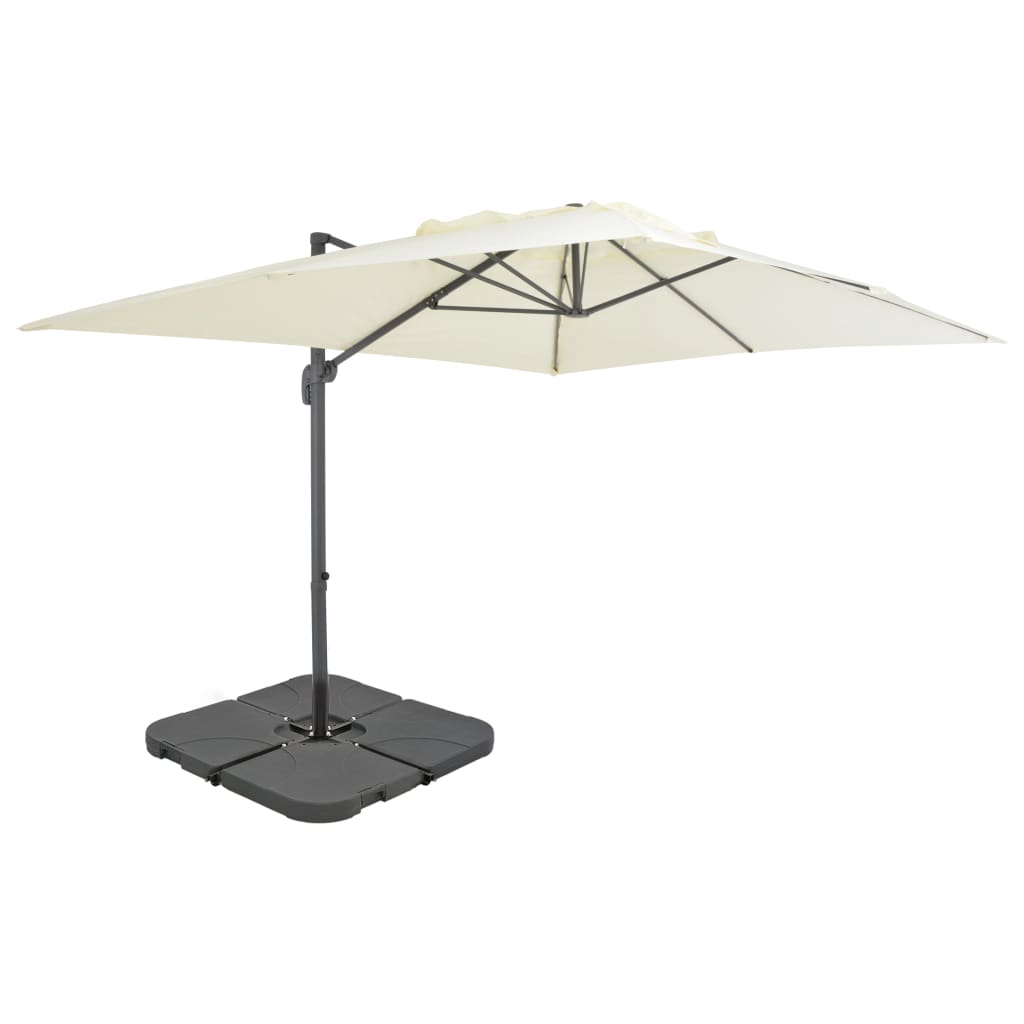 vidaXL Parasol ogrodowy z przenośną podstawą, piaskowy