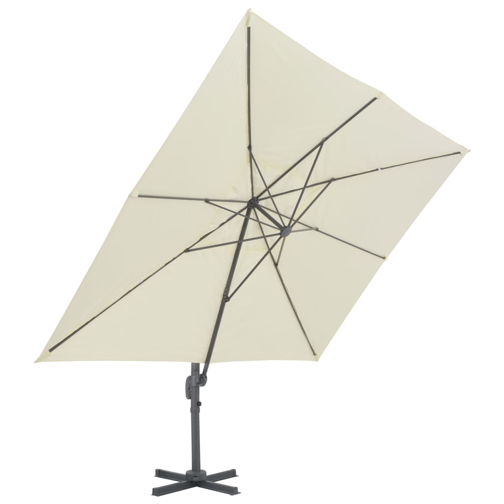 vidaXL Parasol ogrodowy z przenośną podstawą, piaskowy