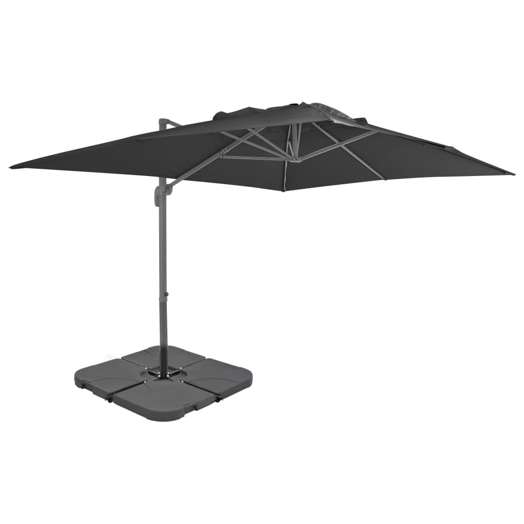 vidaXL Parasol ogrodowy z przenośną podstawą, antracytowy