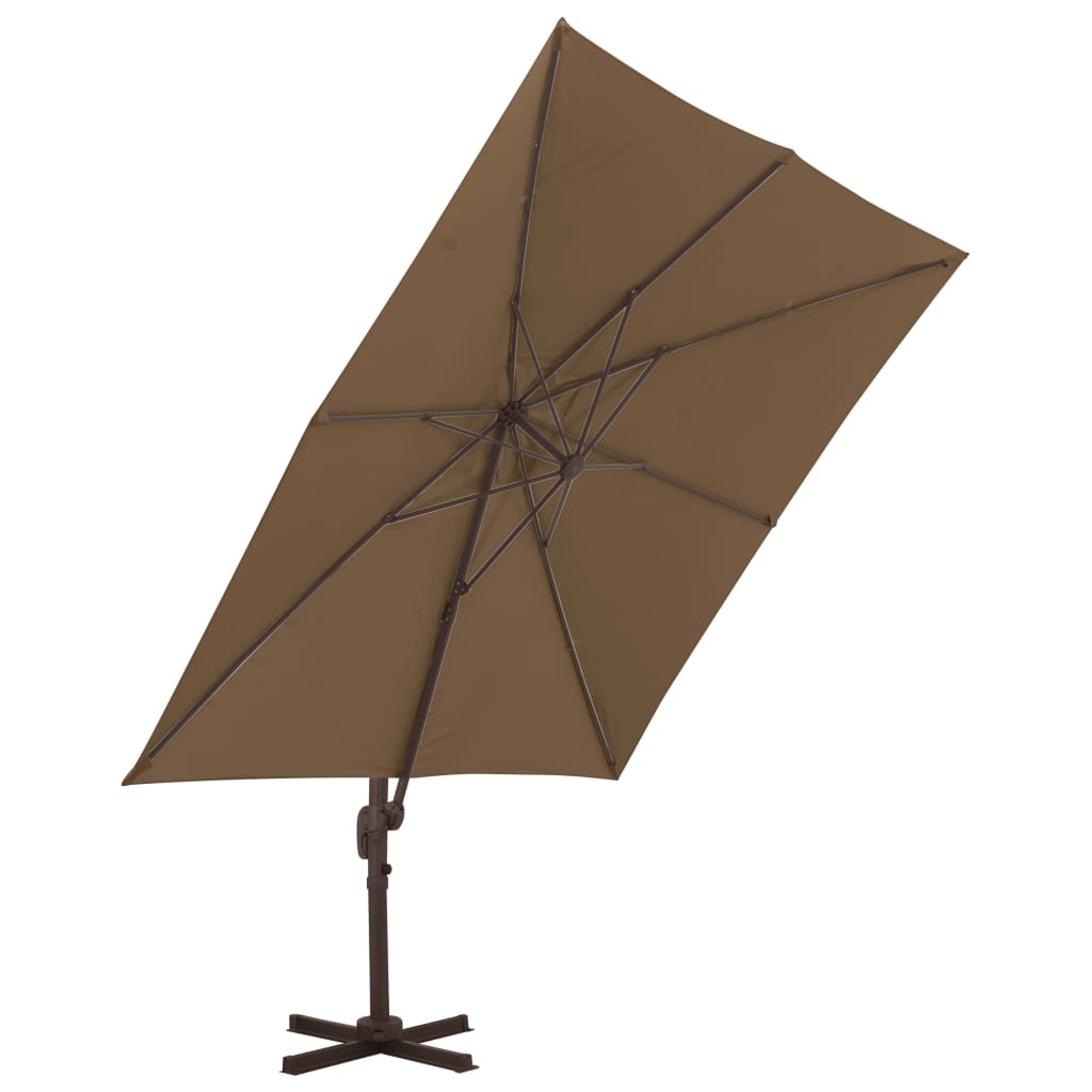 vidaXL Parasol ogrodowy z przenośną podstawą, taupe