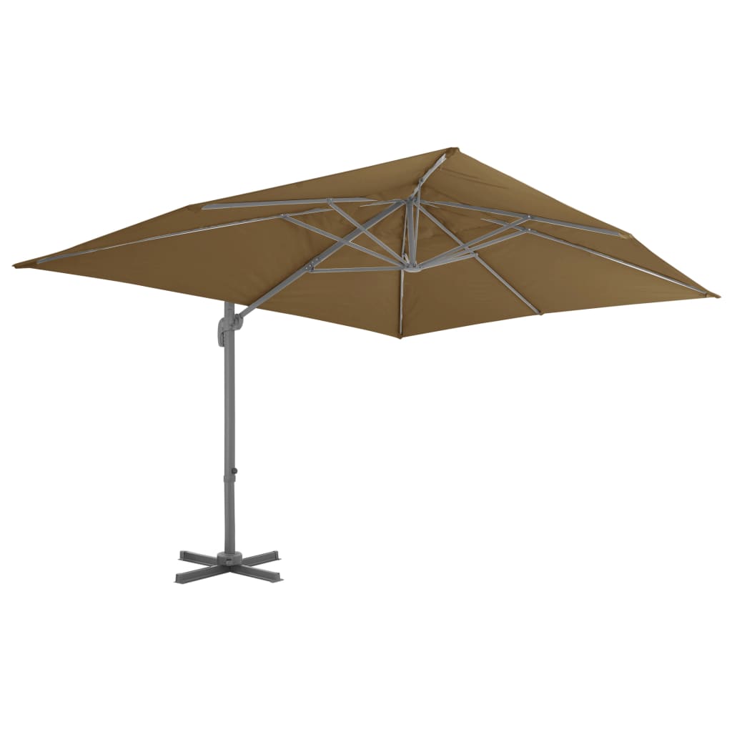vidaXL Parasol ogrodowy z przenośną podstawą, taupe