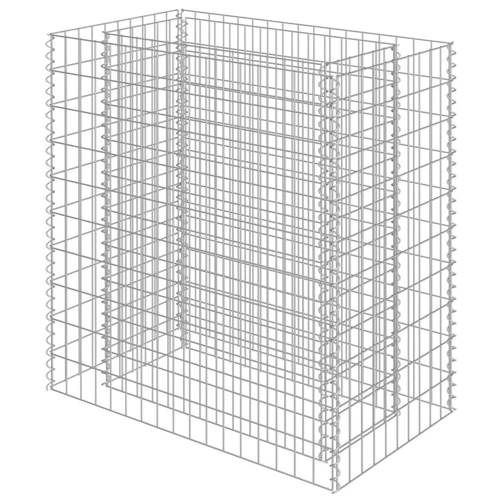 vidaXL Podwyższona donica gabionowa, galwanizowana stal, 90x50x100 cm
