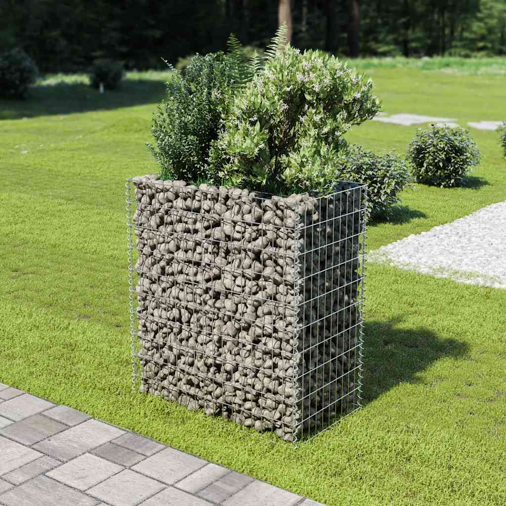 vidaXL Podwyższona donica gabionowa, galwanizowana stal, 90x50x100 cm