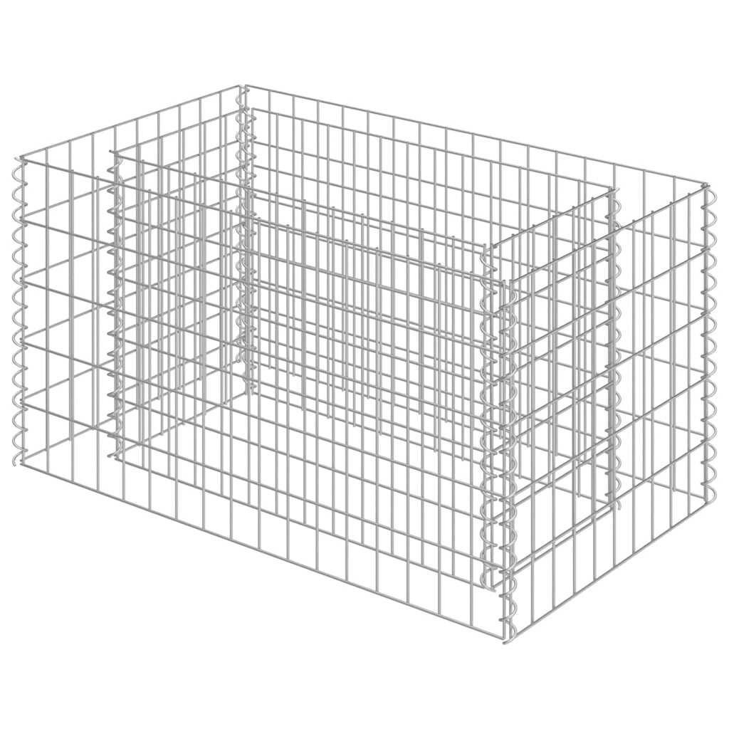 vidaXL Podwyższona donica gabionowa, galwanizowana stal, 90x50x50 cm