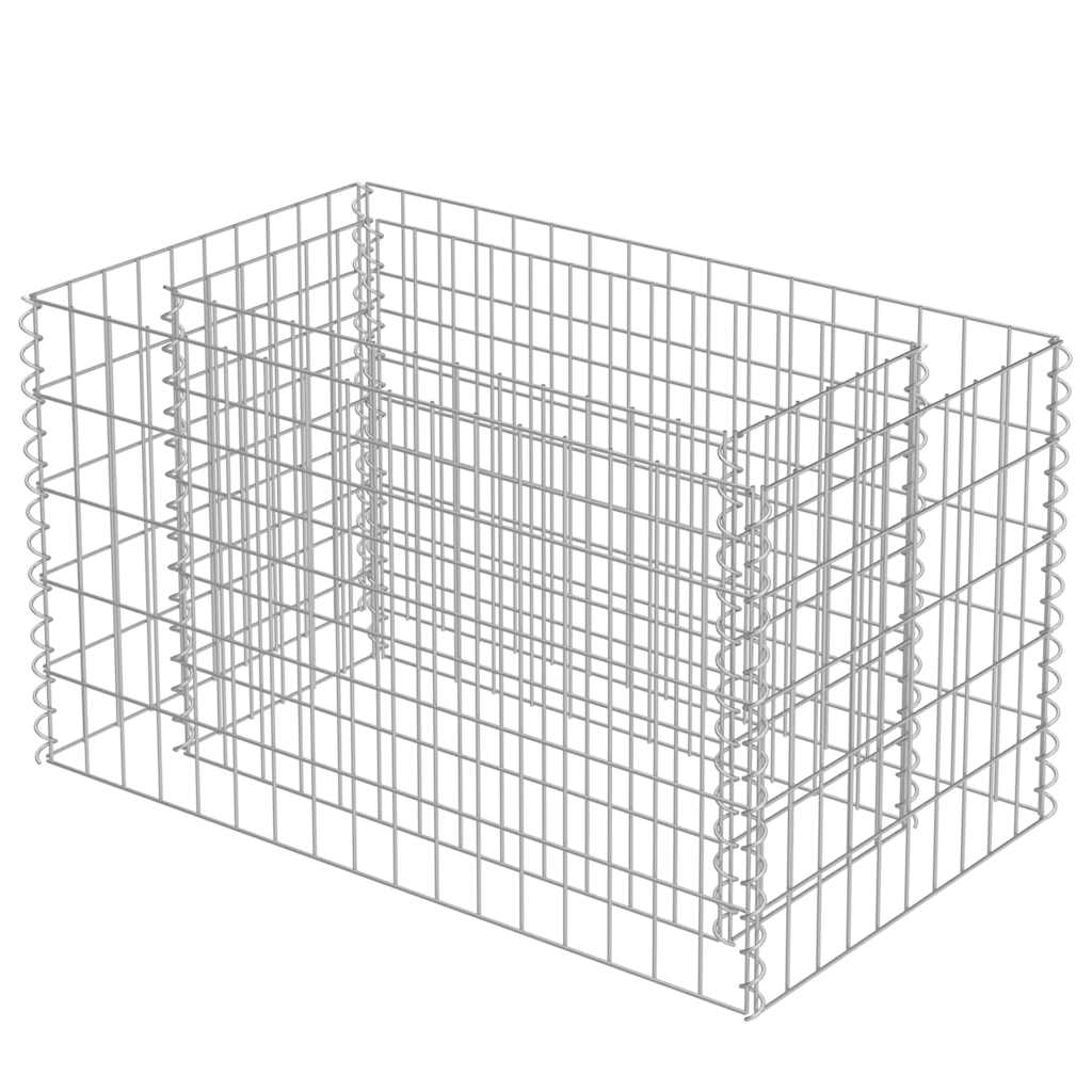 vidaXL Podwyższona donica gabionowa, galwanizowana stal, 90x50x50 cm