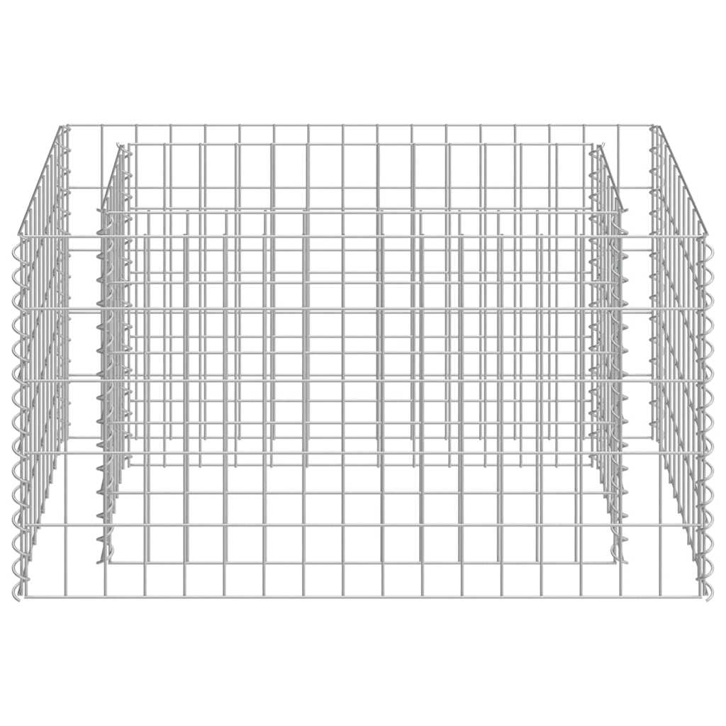 vidaXL Podwyższona donica gabionowa, galwanizowana stal, 90x50x50 cm