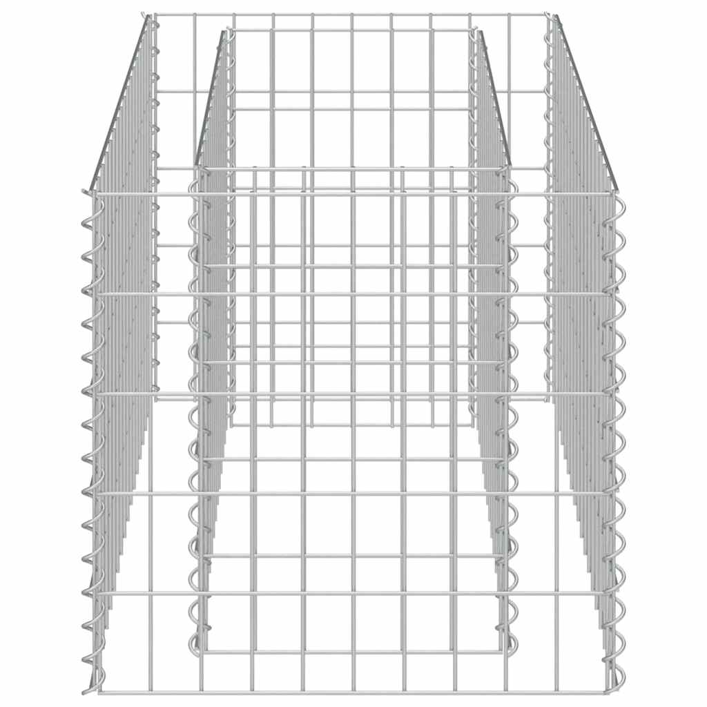 vidaXL Podwyższona donica gabionowa, galwanizowana stal, 90x50x50 cm