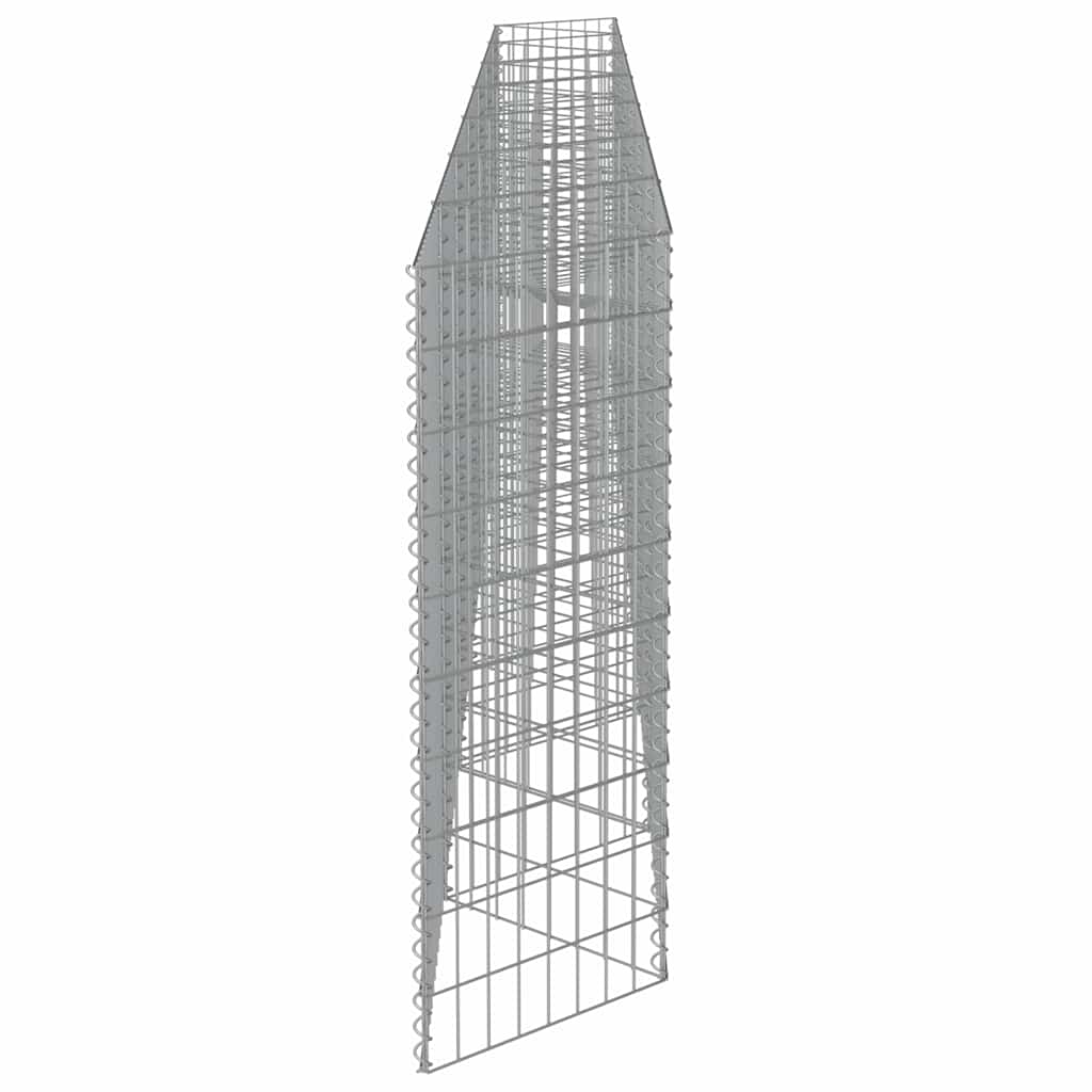 vidaXL Ściana gabionowa z galwanizowanej stali, 450 x 30 x 100 cm
