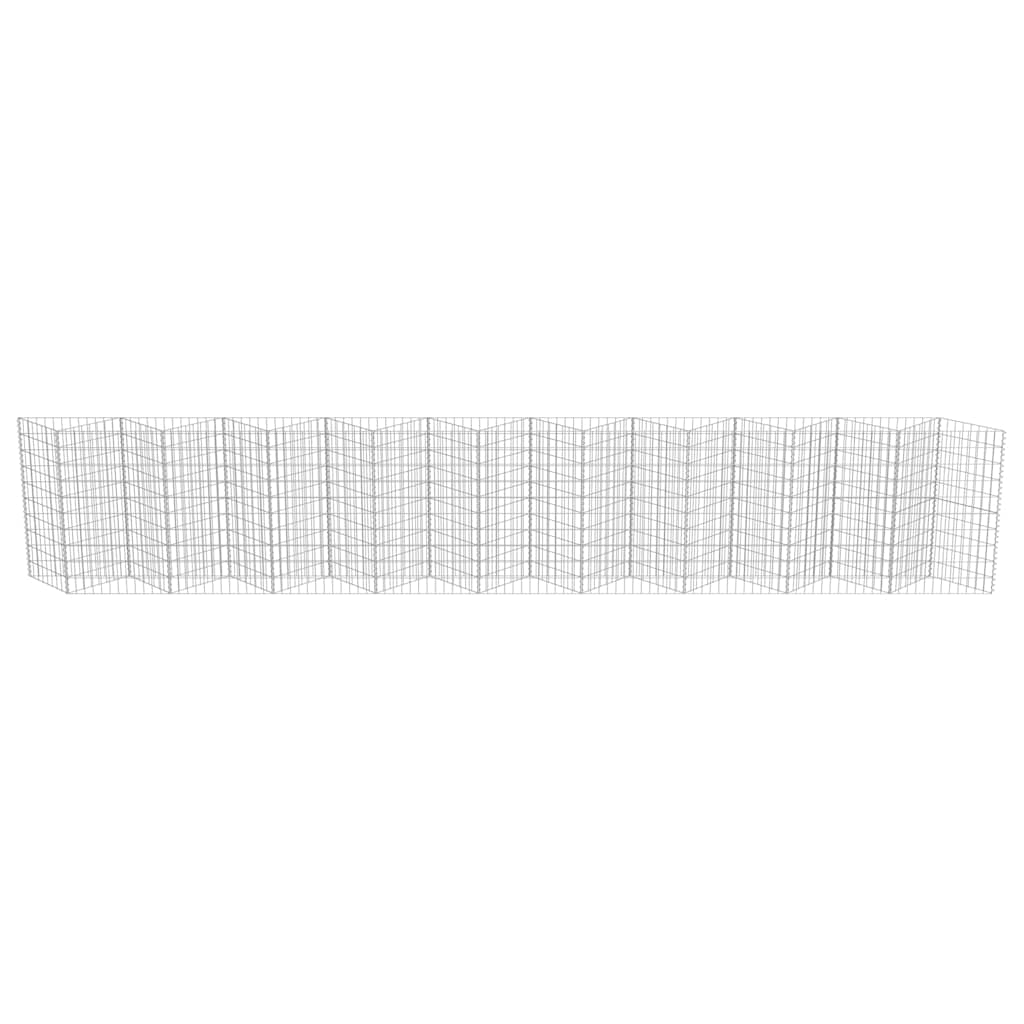 vidaXL Ściana gabionowa z galwanizowanej stali, 630 x 30 x 100 cm