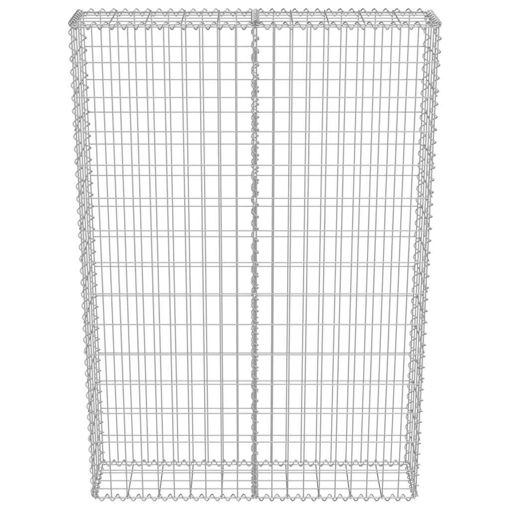 vidaXL Ściana gabionowa z pokrywami, galwanizowana stal, 100x20x150 cm