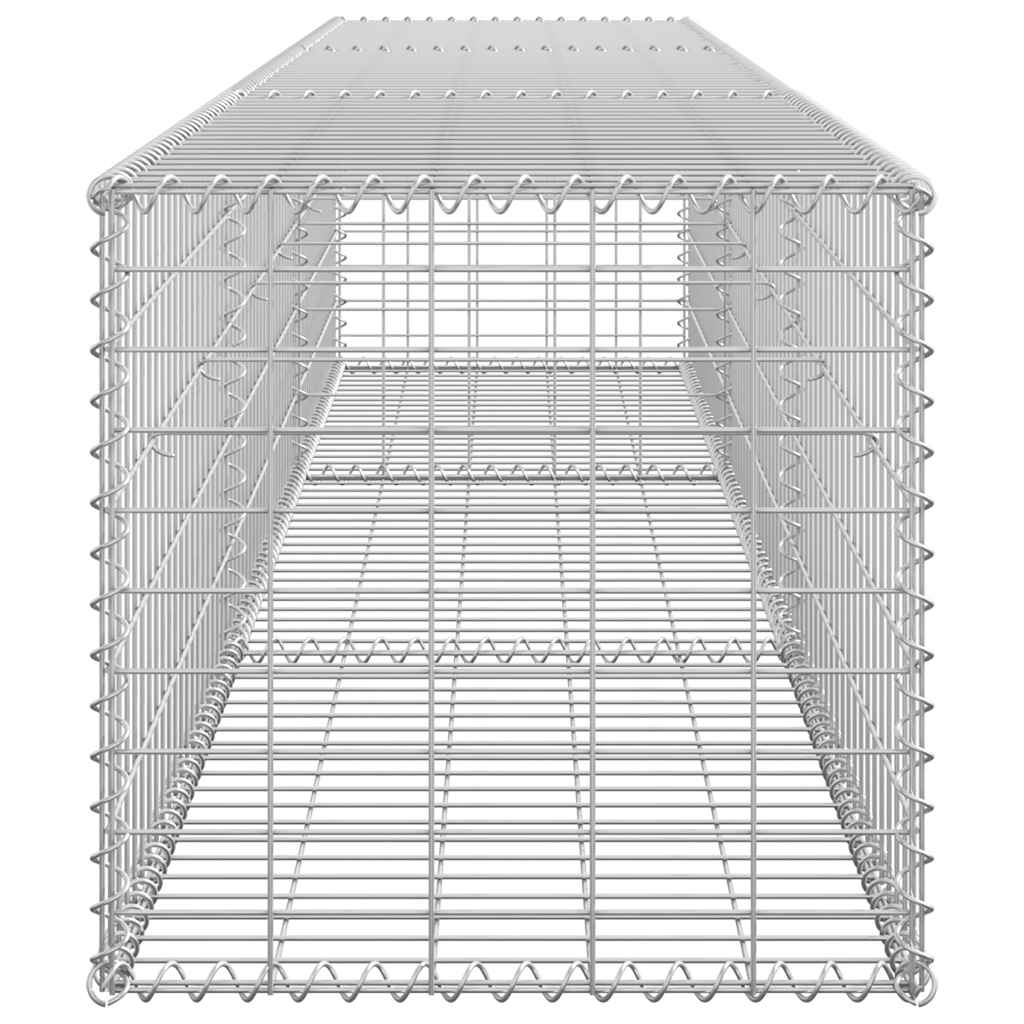 vidaXL Ściana gabionowa z pokrywami, galwanizowana stal, 300x50x50 cm
