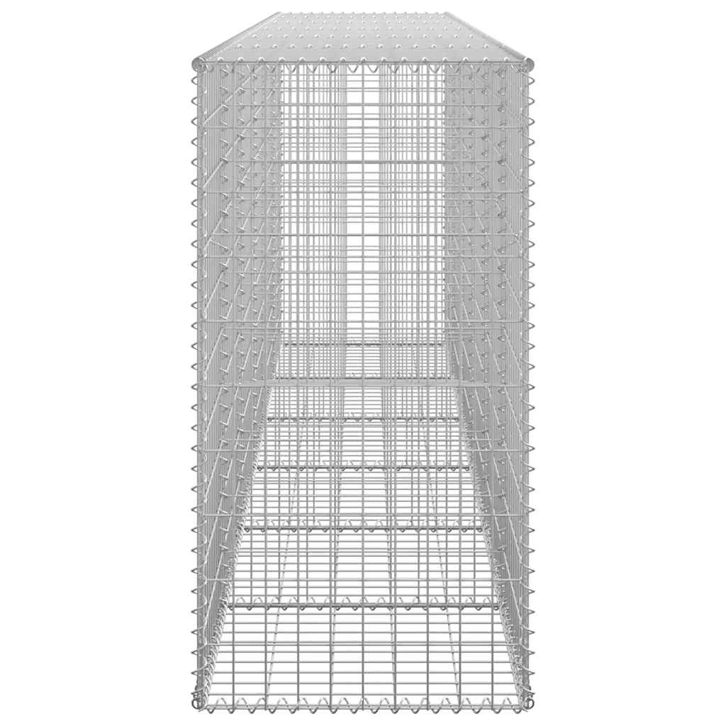 vidaXL Ściana gabionowa z pokrywami, galwanizowana stal, 300x50x100 cm