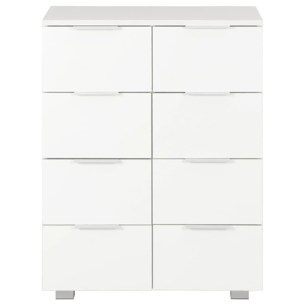vidaXL Komoda, biała z połyskiem 60x35x80 cm, materiał drewnopochodny