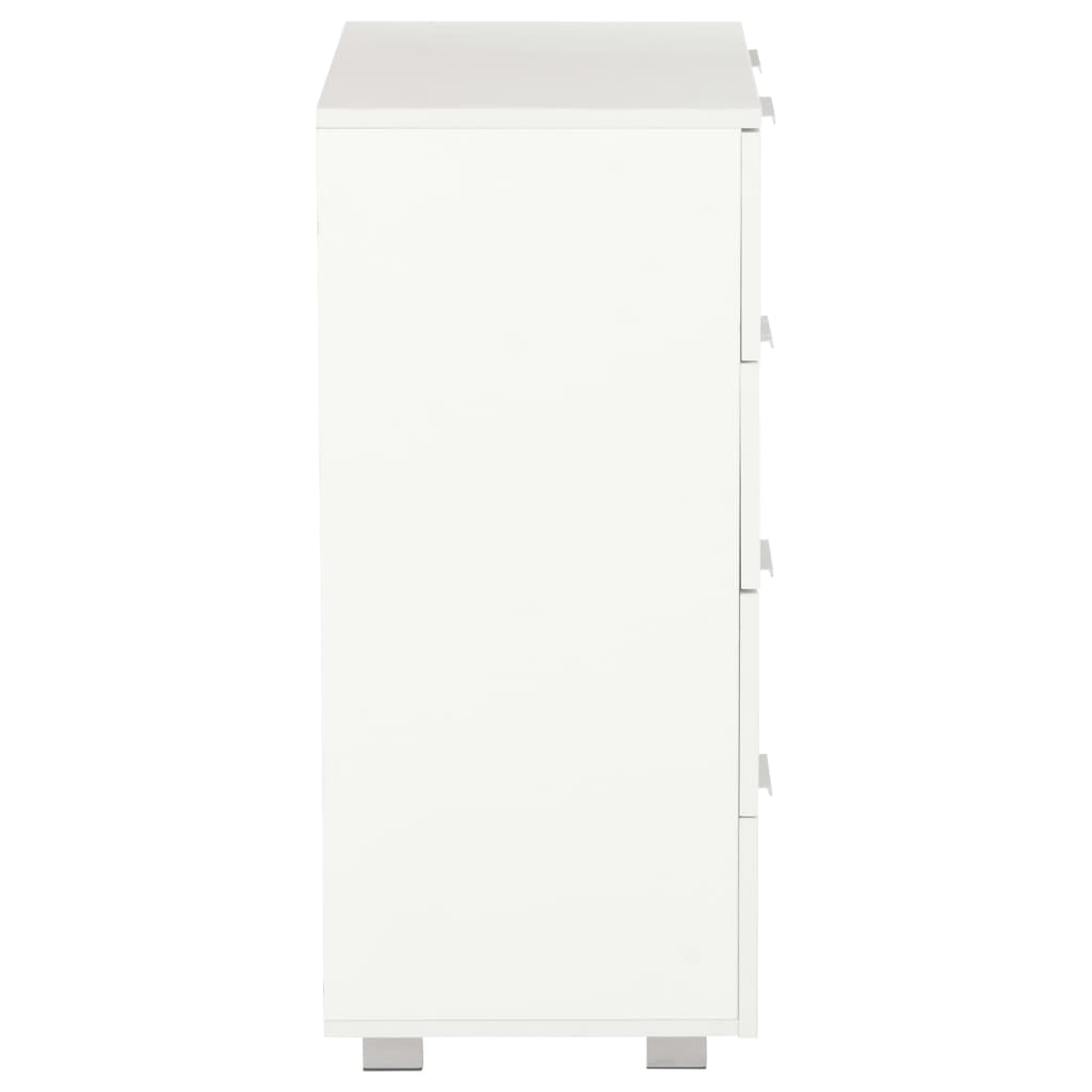 vidaXL Komoda, biała z połyskiem 60x35x80 cm, materiał drewnopochodny