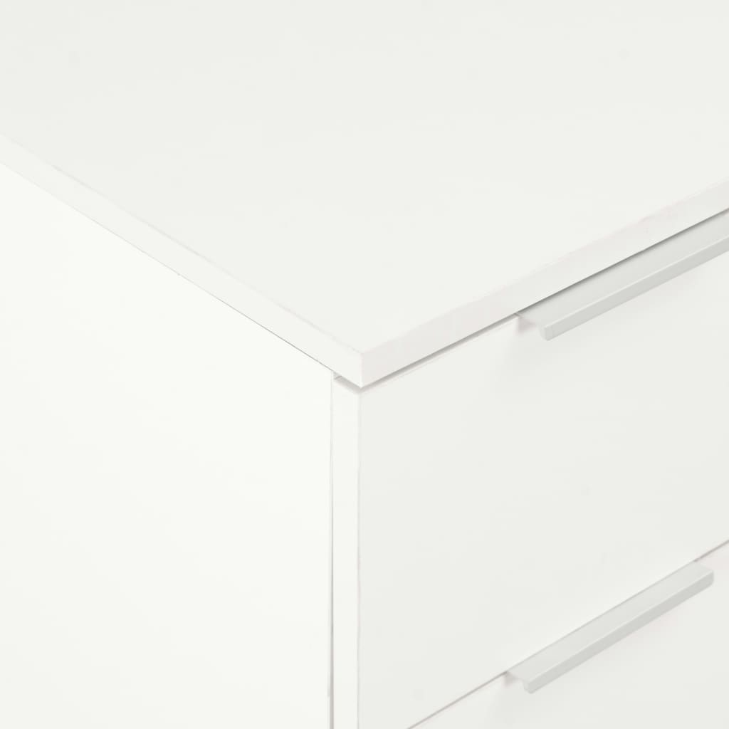 vidaXL Komoda, biała z połyskiem 60x35x80 cm, materiał drewnopochodny