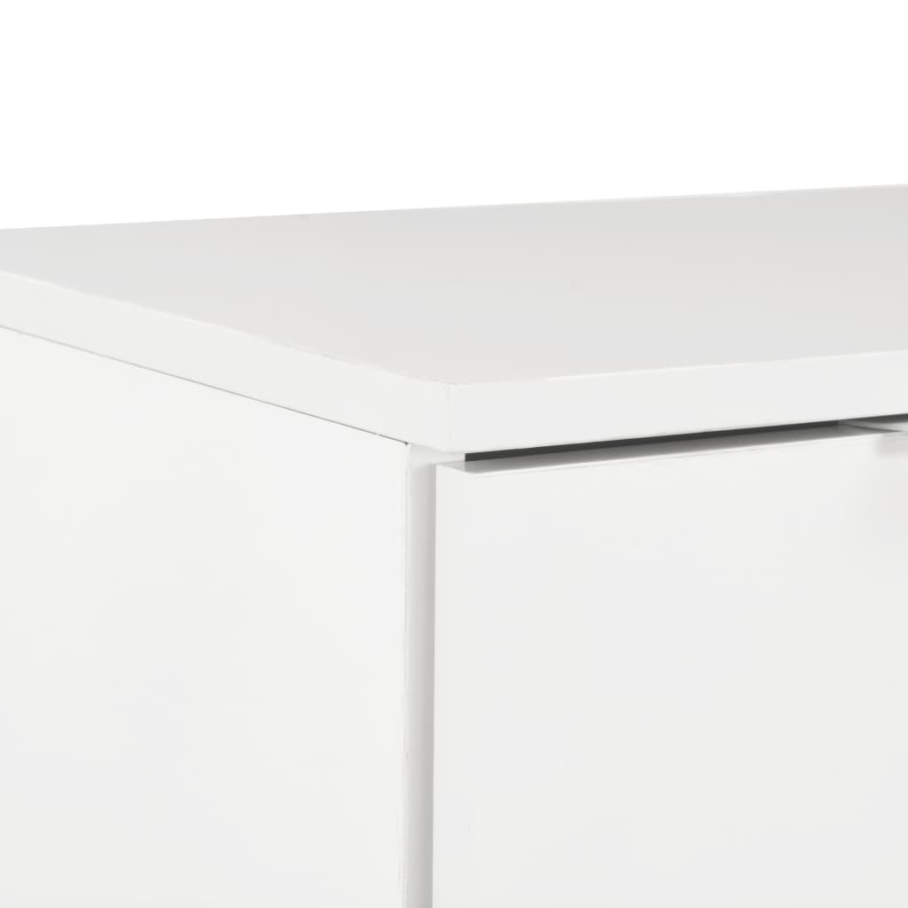 vidaXL Komoda biała na wysoki połysk, 71 x 35 x 80 cm, płyta wiórowa