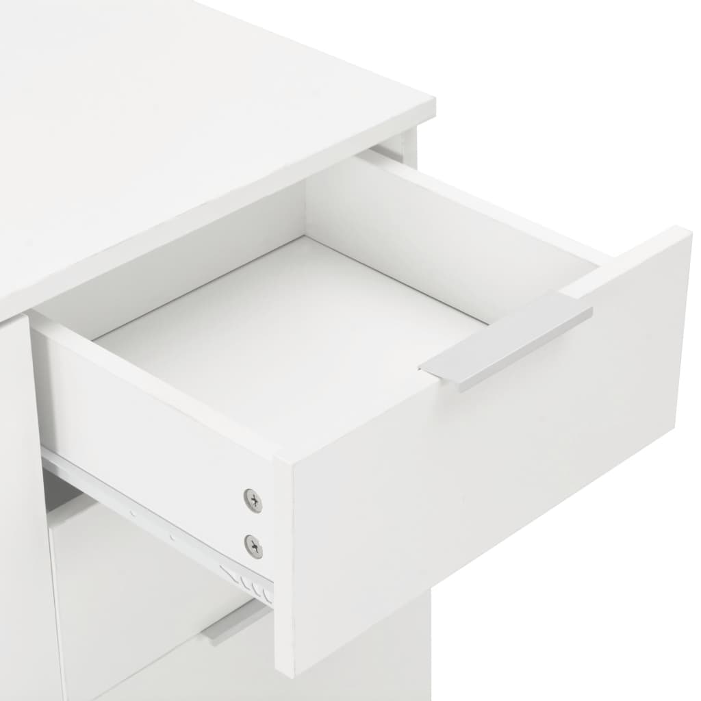 vidaXL Komoda biała na wysoki połysk, 71 x 35 x 80 cm, płyta wiórowa