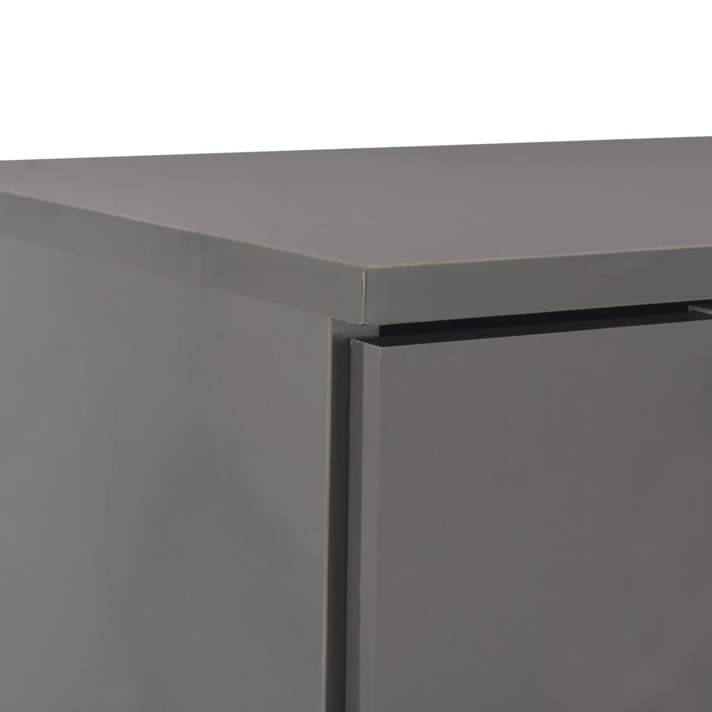 vidaXL Komoda na wysoki połysk, szara, 71x35x80 cm, płyta wiórowa