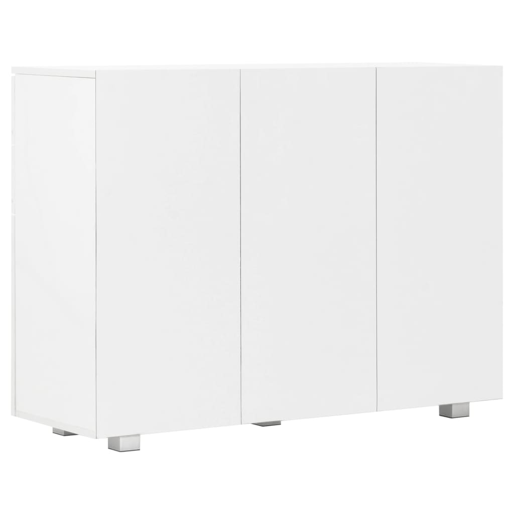 vidaXL Komoda na wysoki połysk, biała, 107x35x80,5 cm