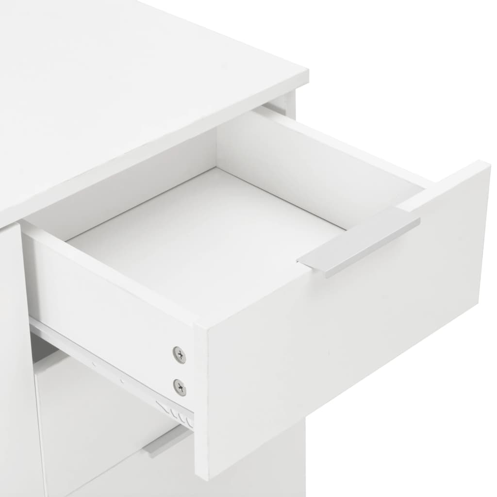 vidaXL Komoda na wysoki połysk, biała, 107x35x80,5 cm
