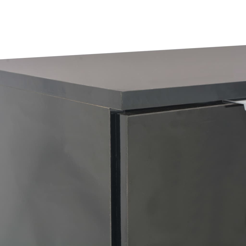 vidaXL Szafka na wysoki połysk, czarna, 107x35x80,5 cm