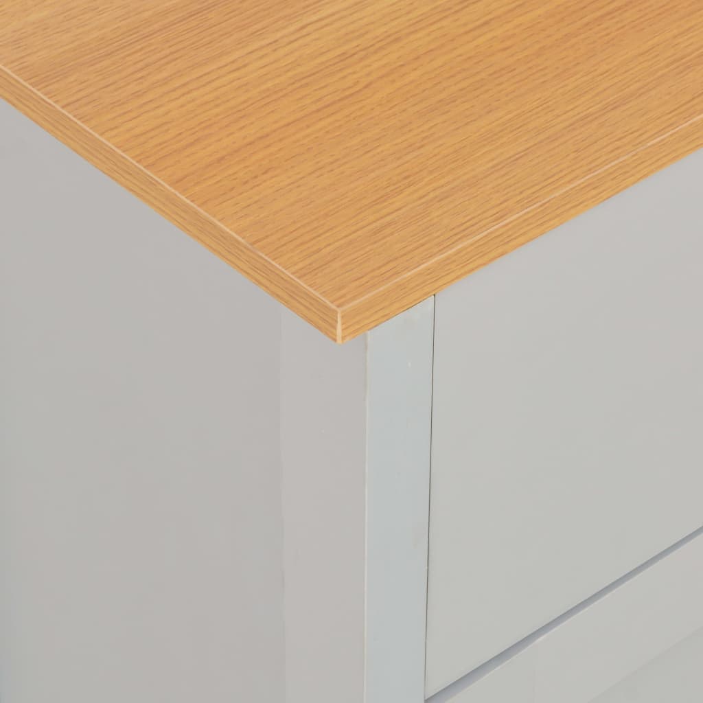 vidaXL Szafka, szara, 112 x 35 x 81 cm