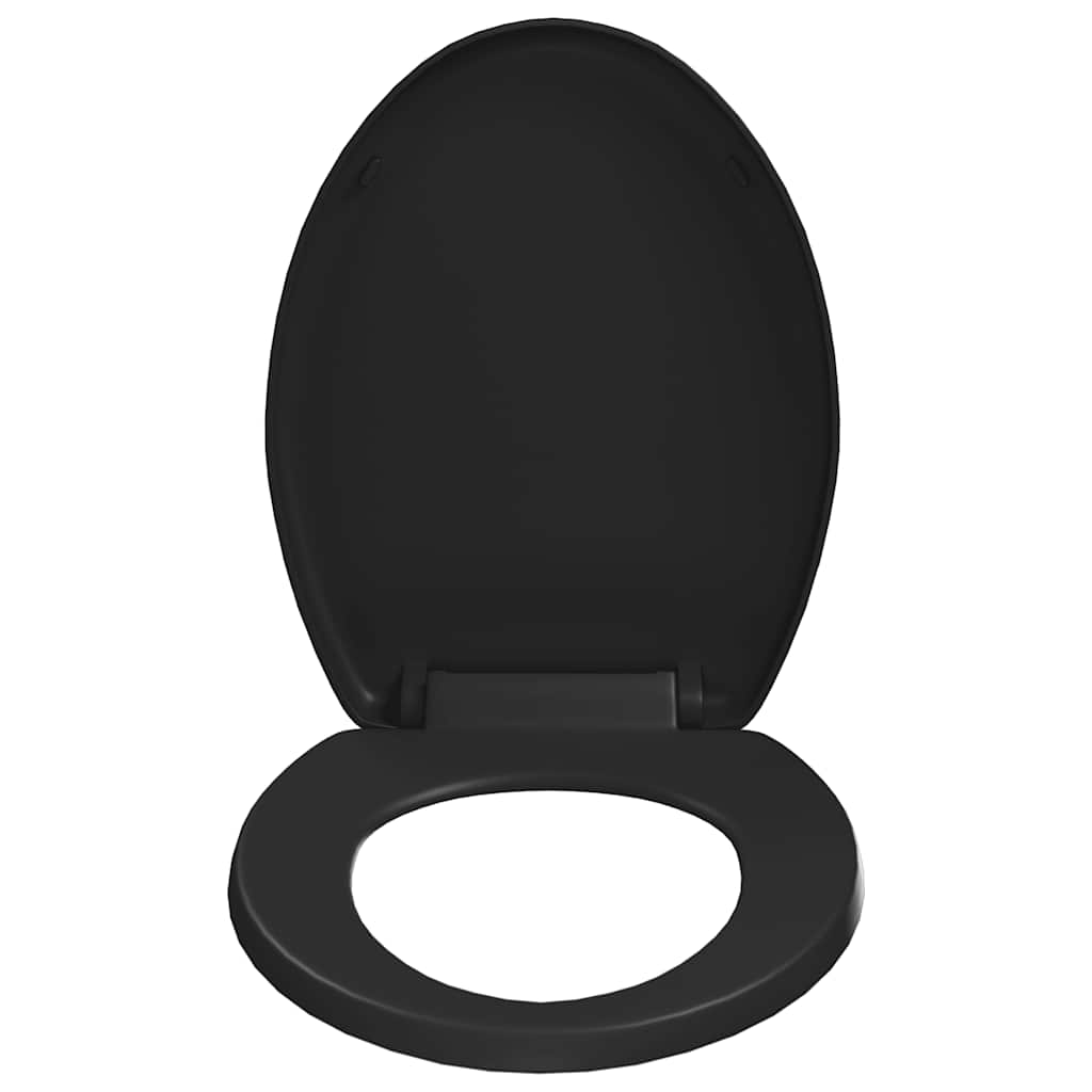 vidaXL Deska sedesowa, wolnoopadająca, z szybkozłączem, czarna