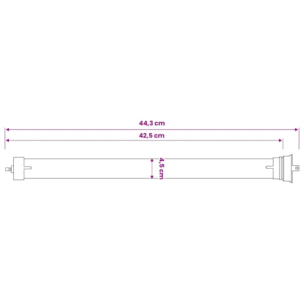 vidaXL Silnik rurowy 20 Nm