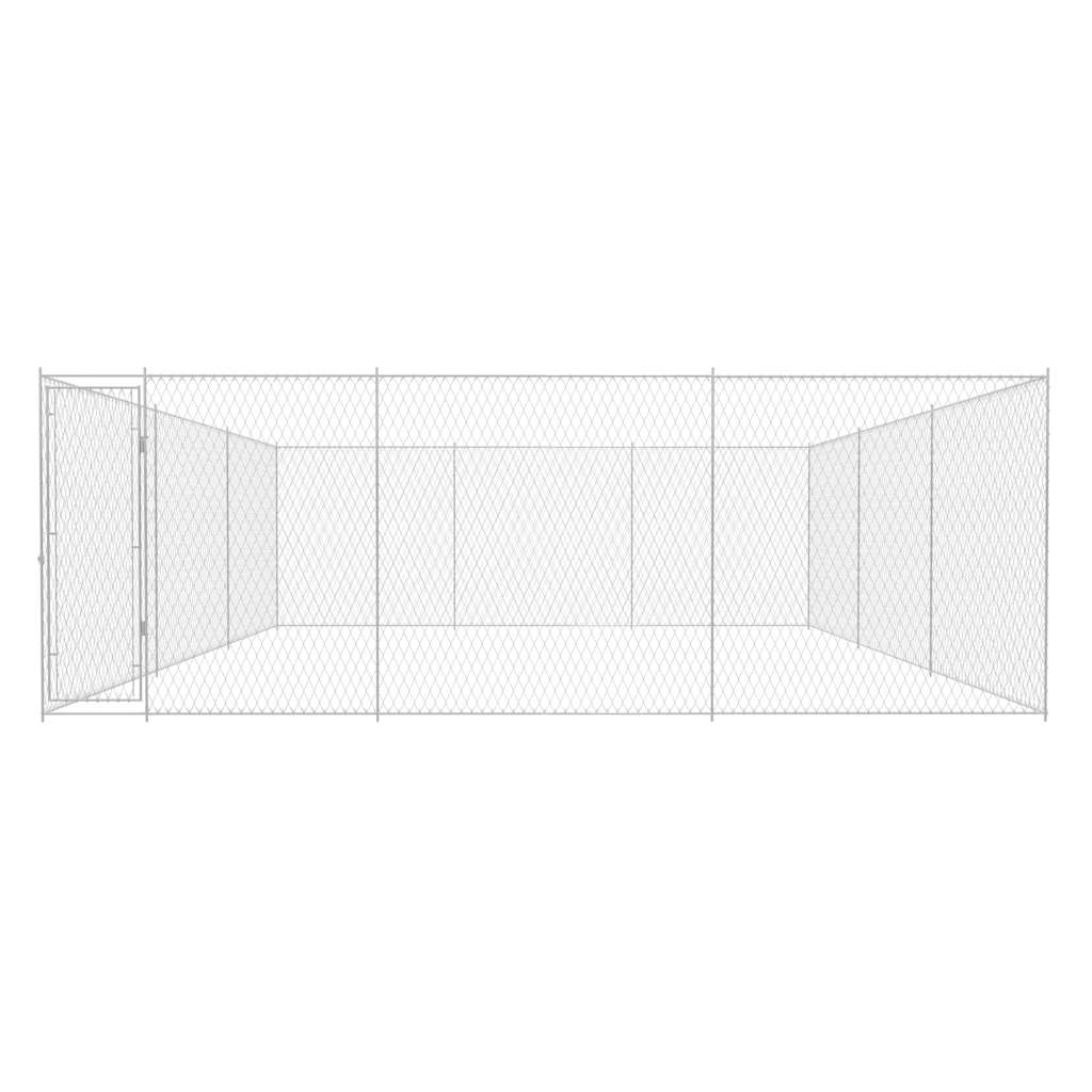 vidaXL Kojec dla psa, galwanizowana stal, 570x570x185 cm