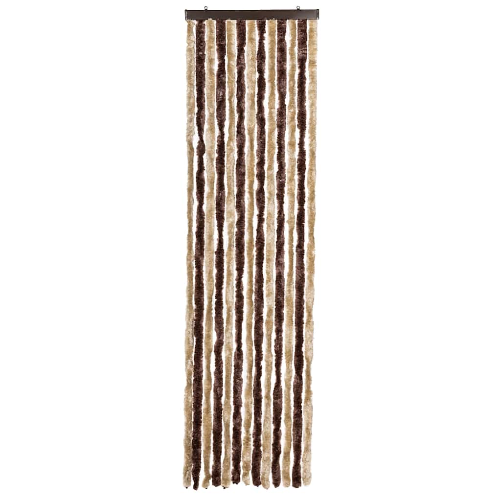 vidaXL Zasłona przeciwko owadom, beż i jasny brąz, 56x185 cm, szenil