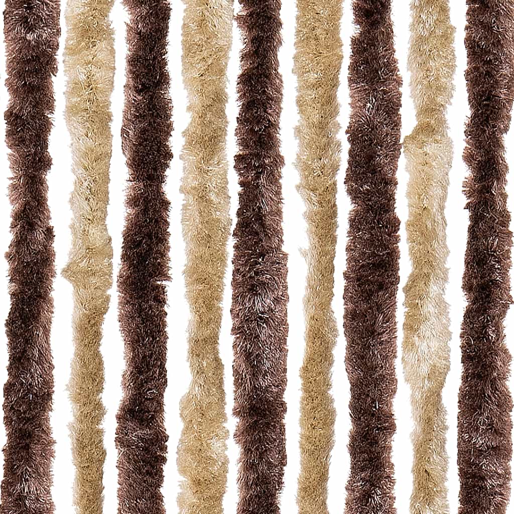 vidaXL Zasłona przeciwko owadom, beż i jasny brąz, 56x185 cm, szenil