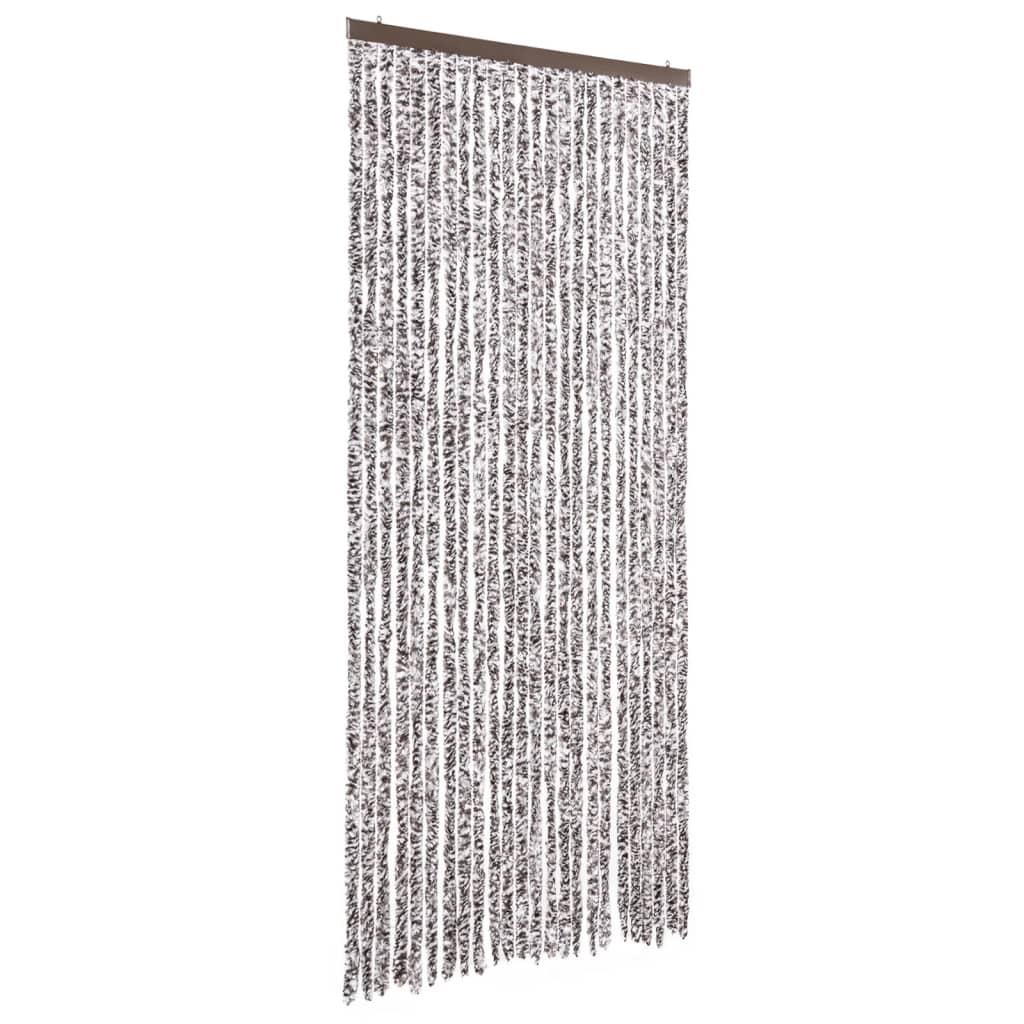 vidaXL Zasłona przeciwko owadom, brąz i beż, 100x220 cm, szenil