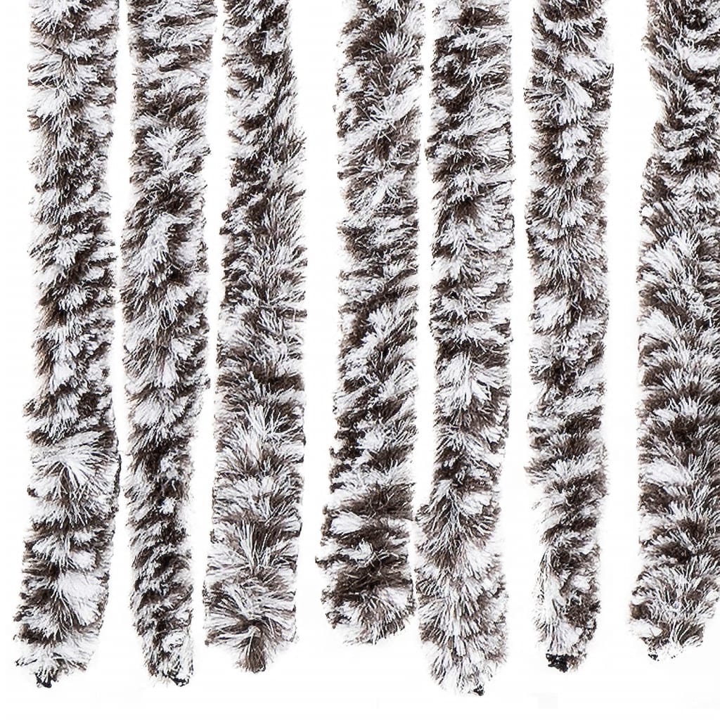 vidaXL Zasłona przeciwko owadom, brąz i beż, 100x220 cm, szenil