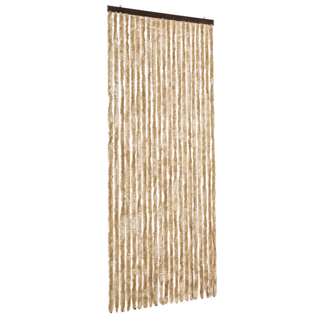 vidaXL Zasłona przeciwko owadom, beżowa, 90x220 cm, szenil