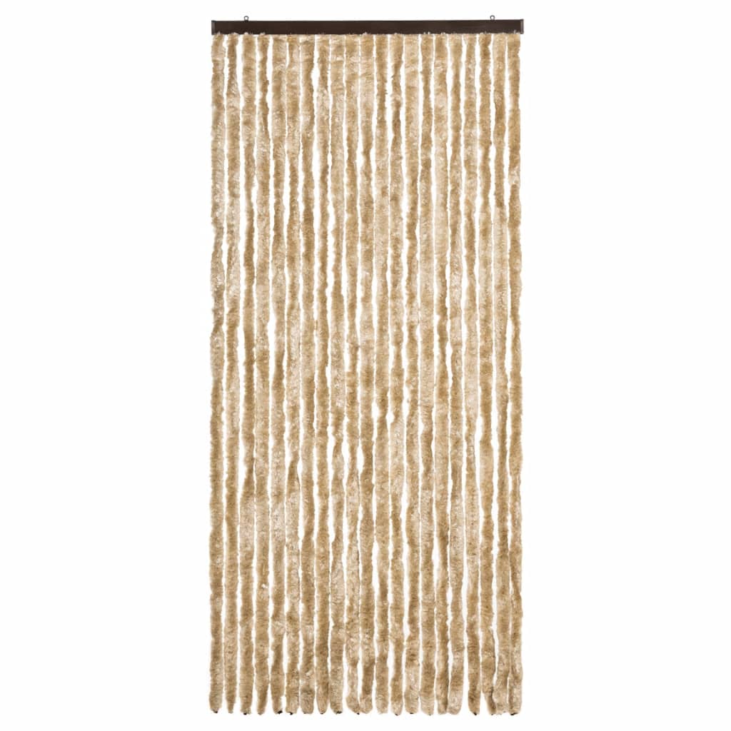 vidaXL Zasłona przeciwko owadom, beżowa, 90x220 cm, szenil