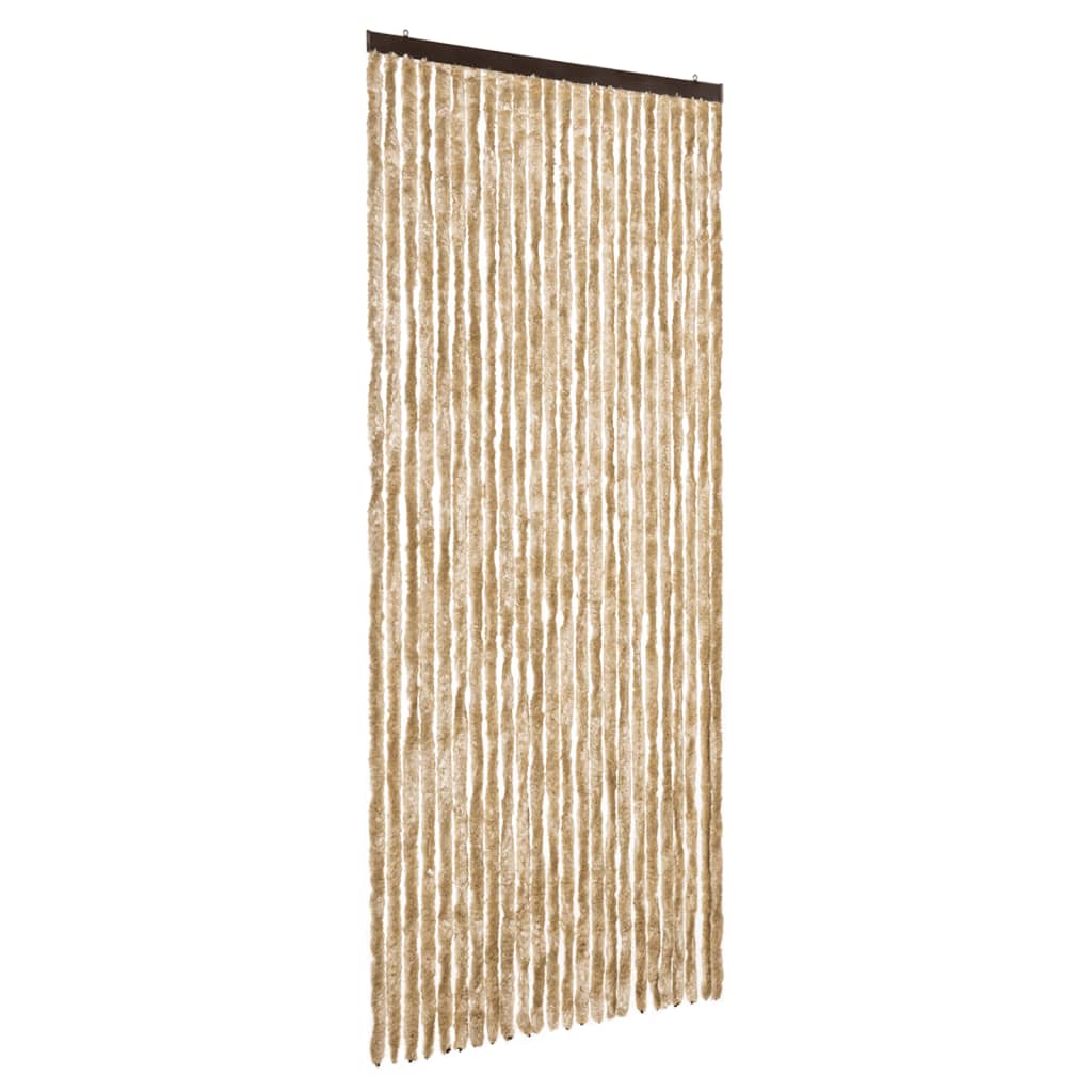 vidaXL Zasłona przeciwko owadom, beżowa, 100x220 cm, szenil