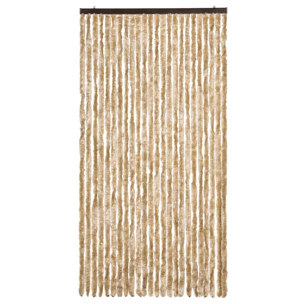 vidaXL Zasłona przeciwko owadom, beżowa, 100x220 cm, szenil
