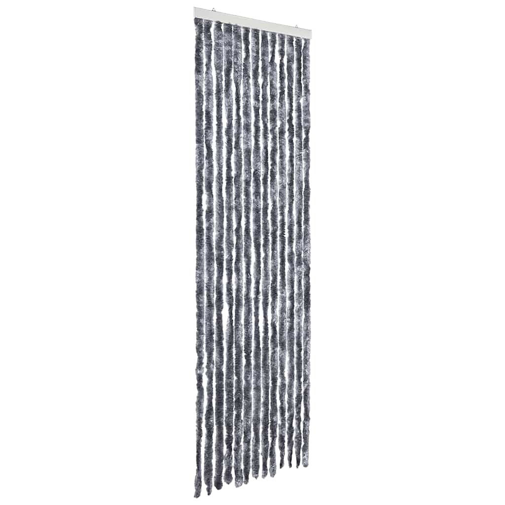 vidaXL Zasłona przeciwko owadom, srebrna, 56x185 cm, szenil